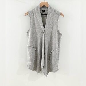 Cable & Gauge One Button Vest Gray Size Large